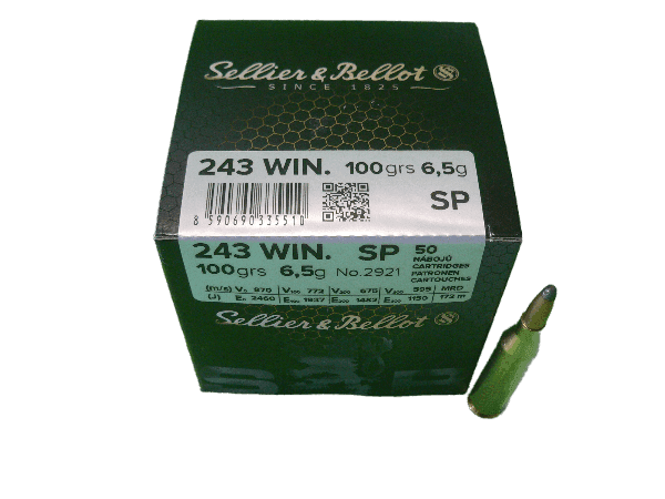 AMUNICJA KULOWA 243 WIN. SP 6,5g 100grs. BOX 50