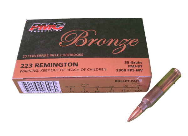 Amunicja kulowa PMC Bronze kal. .223 Rem 55 gr