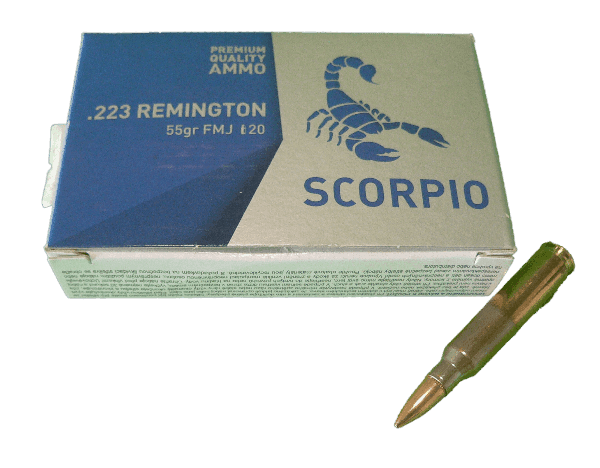 Amunicja karabinowe STV Scorpio kal. .223Rem. 3,55g/55gr FMJ (20szt)