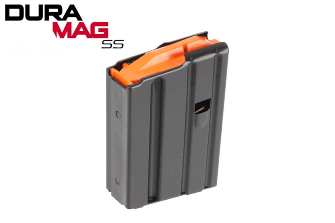 MAGAZYNEK STALOWY DURAMAG AR15 223REM/5.56NATO 10 NABOJOWY BLACK