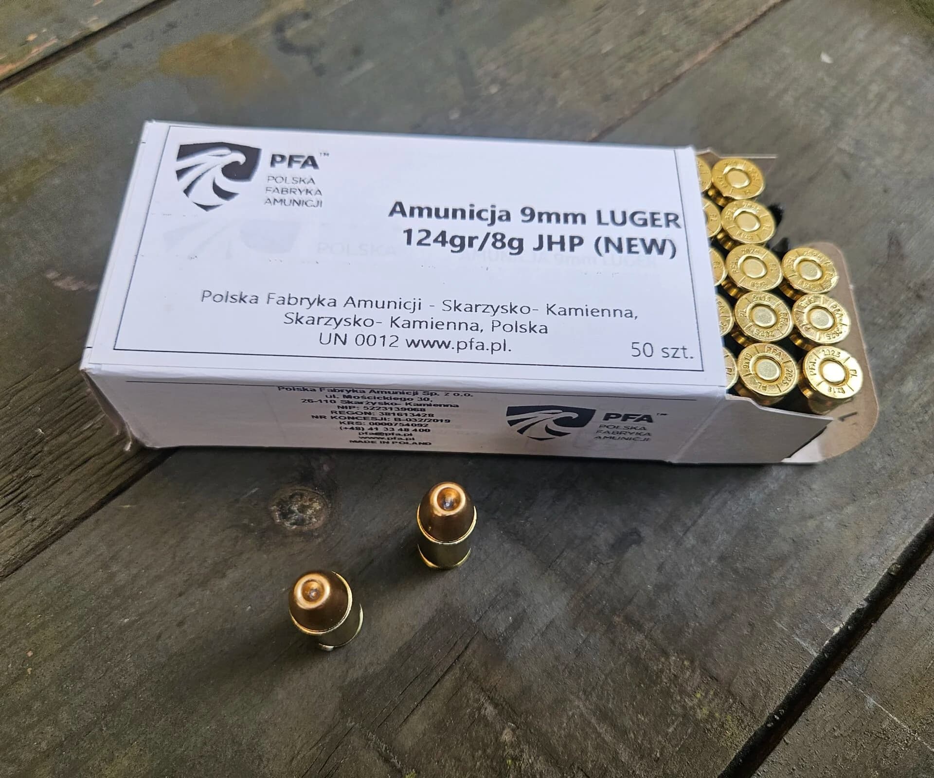 Amunicja PFA kal. 9mmP JHP 8g (124grs)