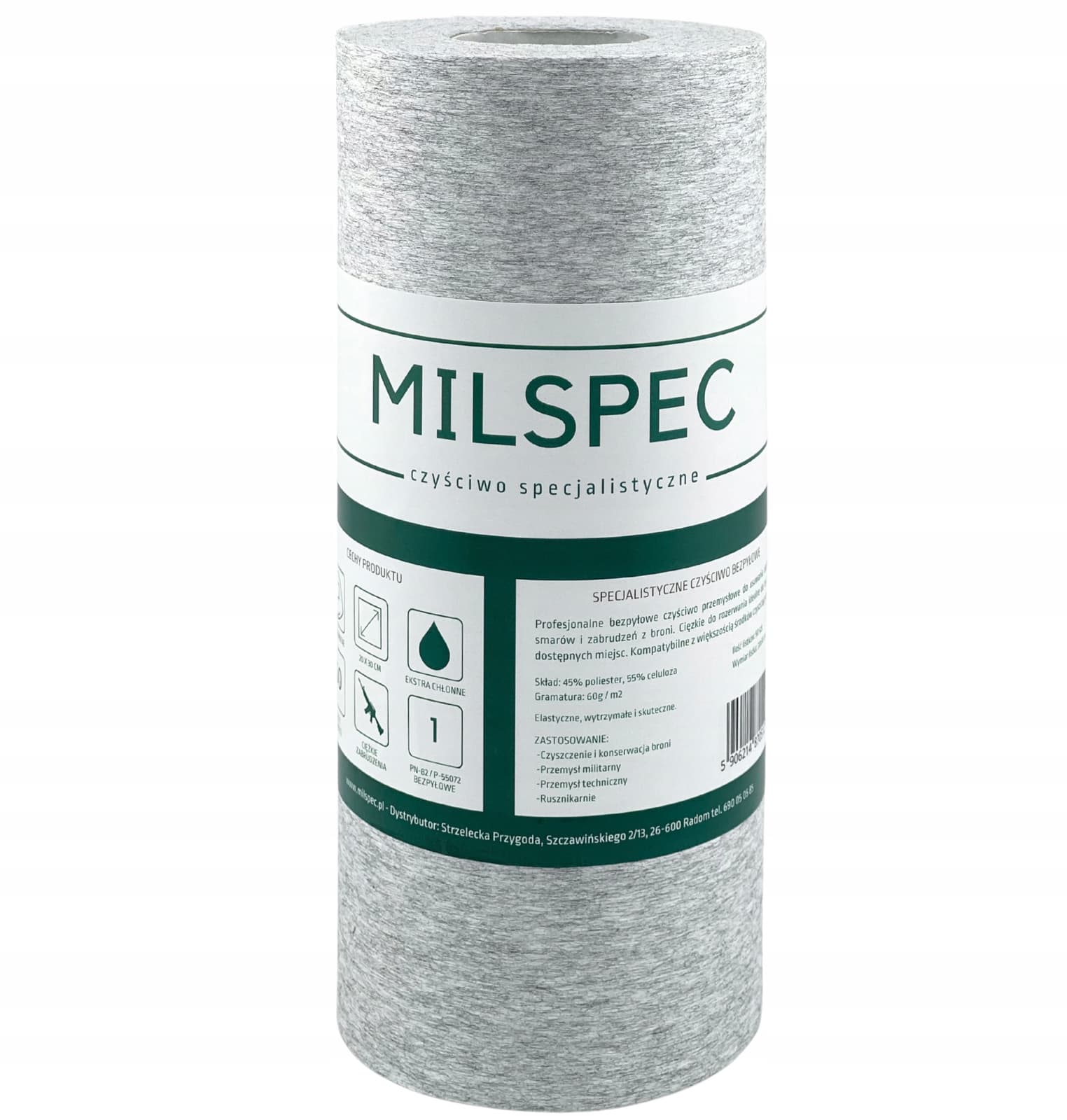 Czyściwo do czyszczenia broni - MILSPEC - Specjalistyczne bezpyłowe ściereczek 50szt