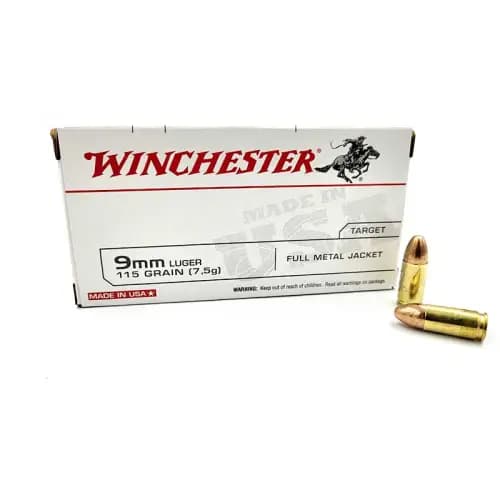 Amunicja kulowa WINCHESTER 9mm LUGER - FMJ 115gr