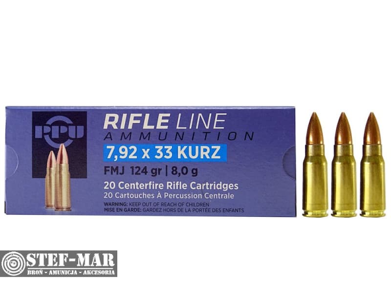 Amunicja PPU 7.92x33 Kurz FMJ 8g/124grs (20 szt.)