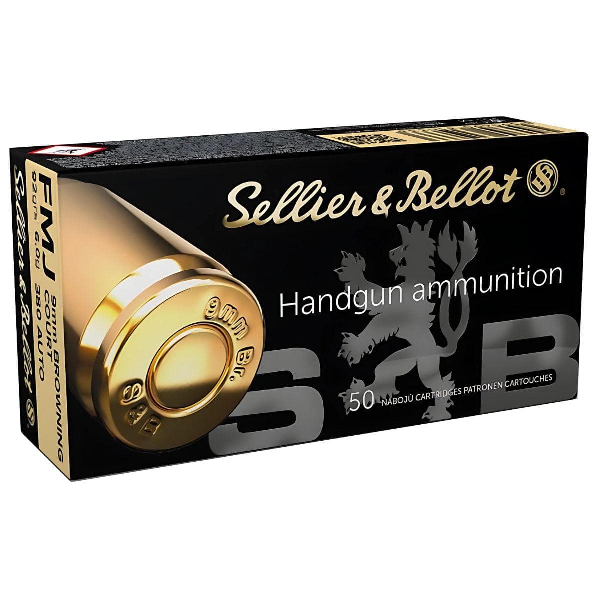 Amunicja Sellier & Bellot 9mm Browning Court/.380 Auto 6g