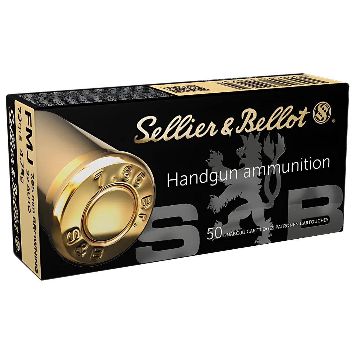 Sellier&Bellot 7,65 Browning/ 32 AUTO 4,75g/73gr FMJ
